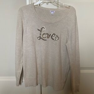 Westport Sweater with Love Sequined